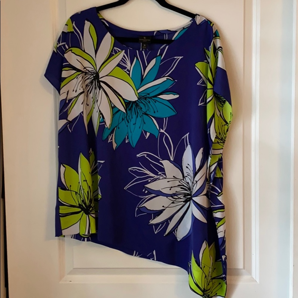 Asymmetrical hemmed top- Worthington